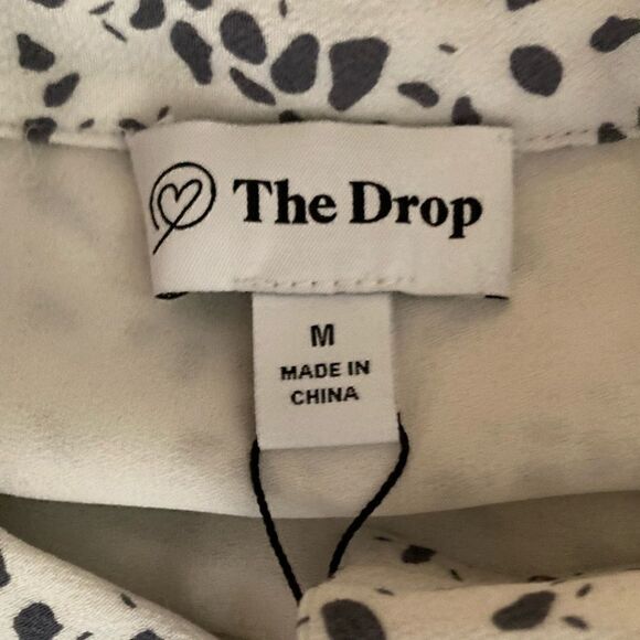 The drop blue White Long Sleeve dress medium NWT - Picture 6 of 7